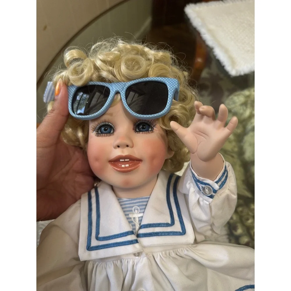 Vintage 1991 Hamilton Collection Michelle Porcelain Doll Sailor Outfit 18